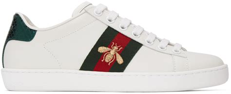 gucci white sneakers 2017|original Gucci bee sneakers.